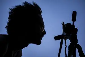 photographer, silhouette, camera